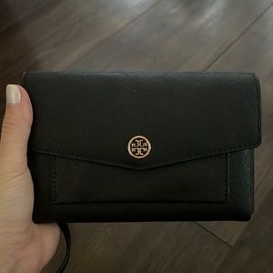 Black Tory Burch Wristlet